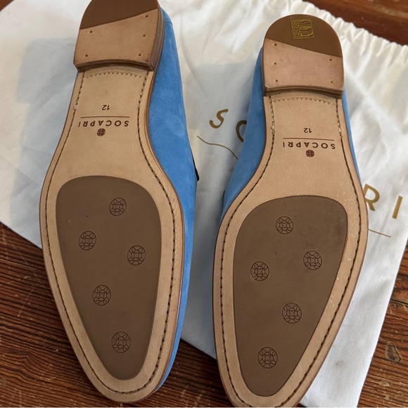 Socapri Men's Blue Suede Loafers Shoes New 12 w/ Dustbag - Picture 9 of 11